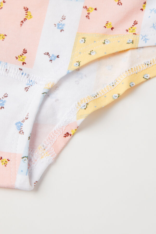 Girls’ Basic Printed Cotton French Knickers  