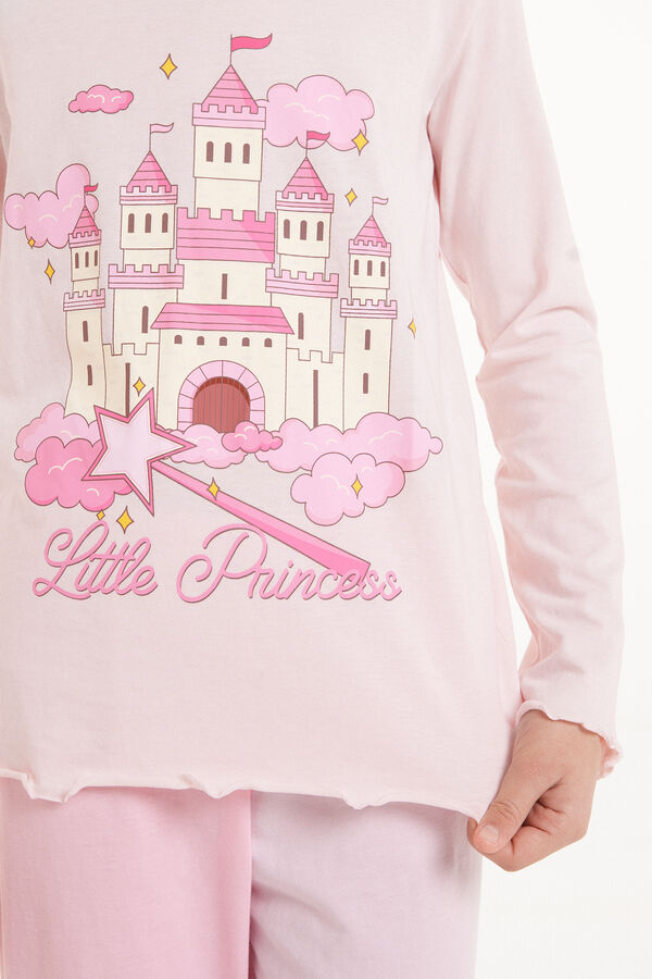 Pijama Lungă din Bumbac Imprimeu „Little Princess”  