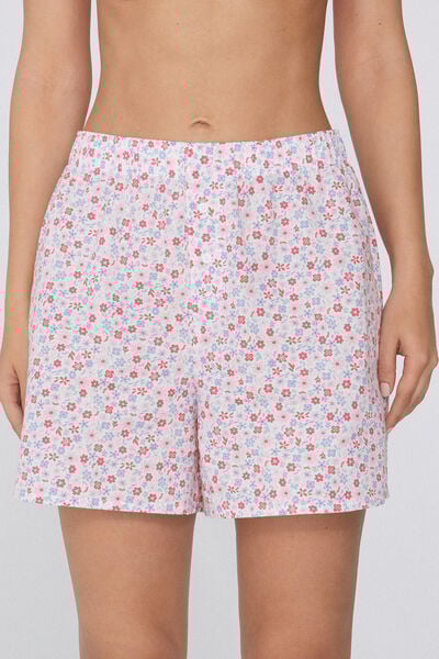 Shorts aus bedrucktem Baumwolltuch