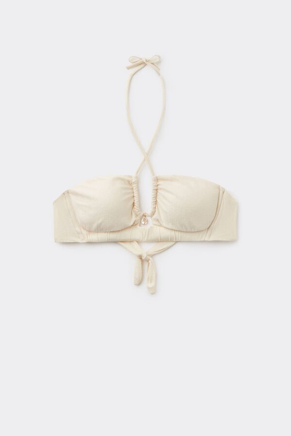 Top Bikini Brasier Lazos Paradise Bay Blanco  