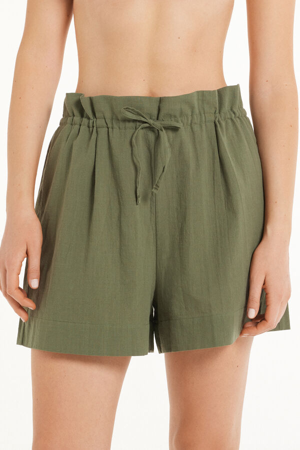 Short in 100% Cotone Super Leggero con Coulisse  