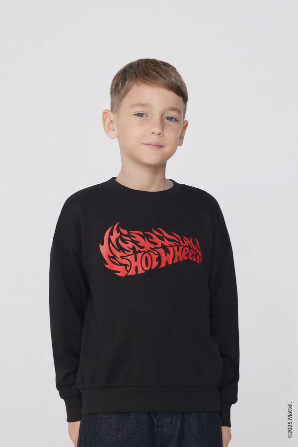 Felpa Manica Lunga con Stampa Hot Wheels Bimbo  