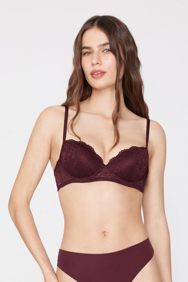 Wien Recycled Lace Slightly Padded Balconette Bra  