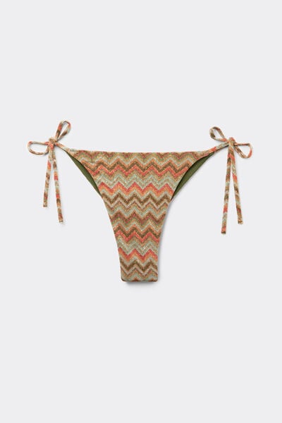 Brazilian-Bikinislip zum Binden Luxury Chevron