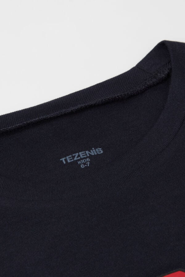 Boys’ "Off piste" Print Long Cotton Pyjamas  