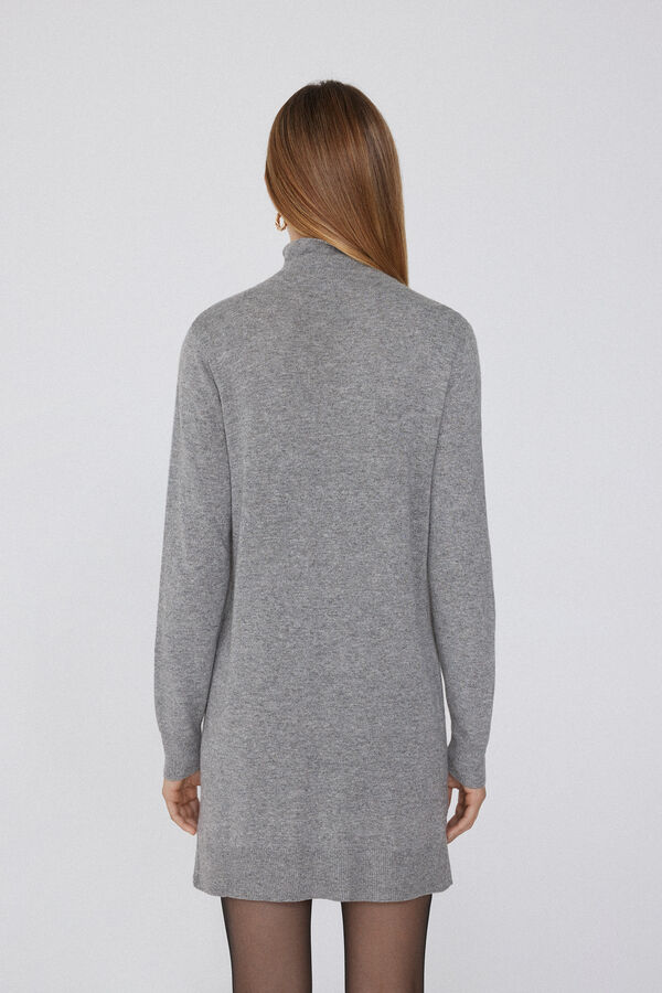 Polo Neck Dress with Wool  