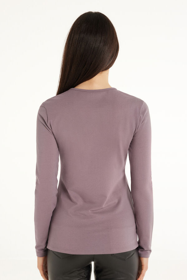 Cotton and Thermal Modal Rounded Neck Top  