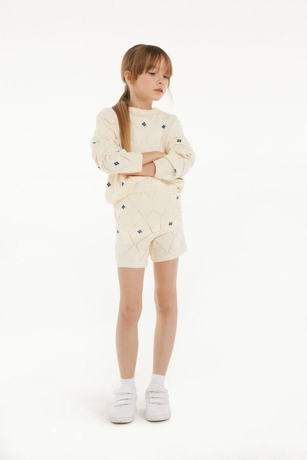 Shorts Traforato Rombi Bimba  