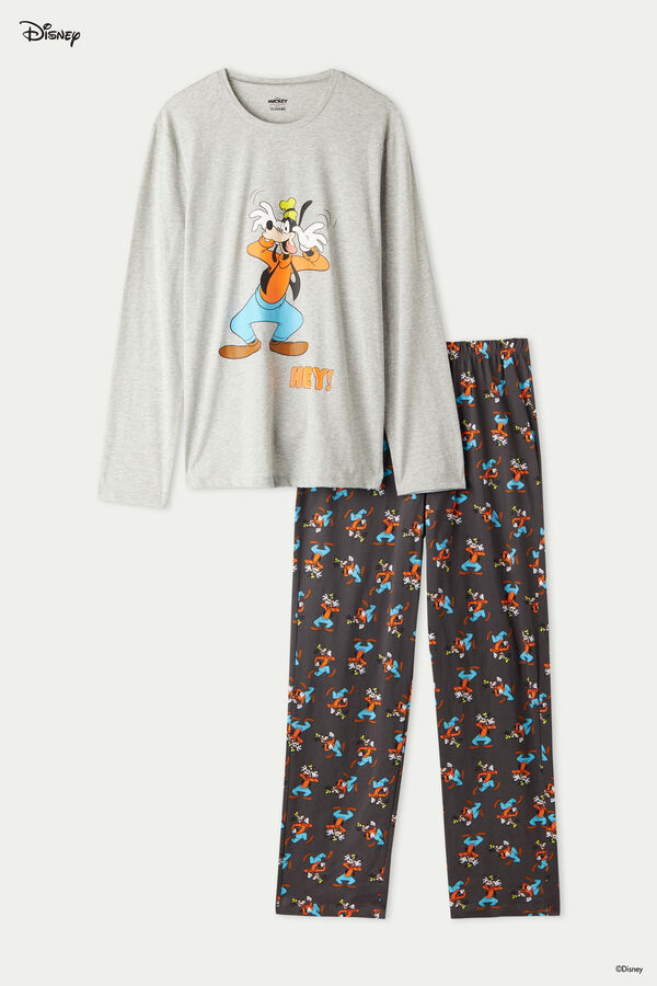 Dlouhé Pánské Bavlněné Pyžamo s Potiskem Disney Mickey Mouse  