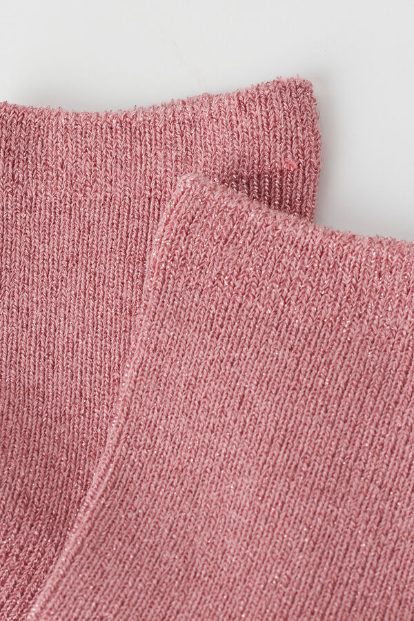 Girls’ 3/4 Laminated Ribbed Socks  