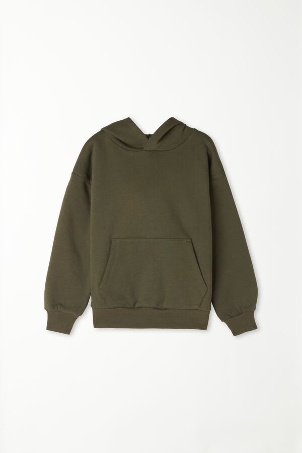Thick Long-Sleeved Hoodie with Pocket  