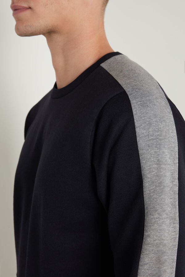 Langarm-Sweatshirt mit Seitenstreifen  