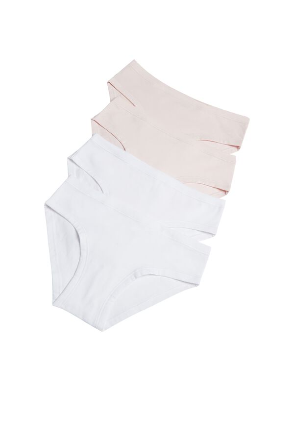 4 X Kalhotky z Elastické Bavlny Jednobarevné  