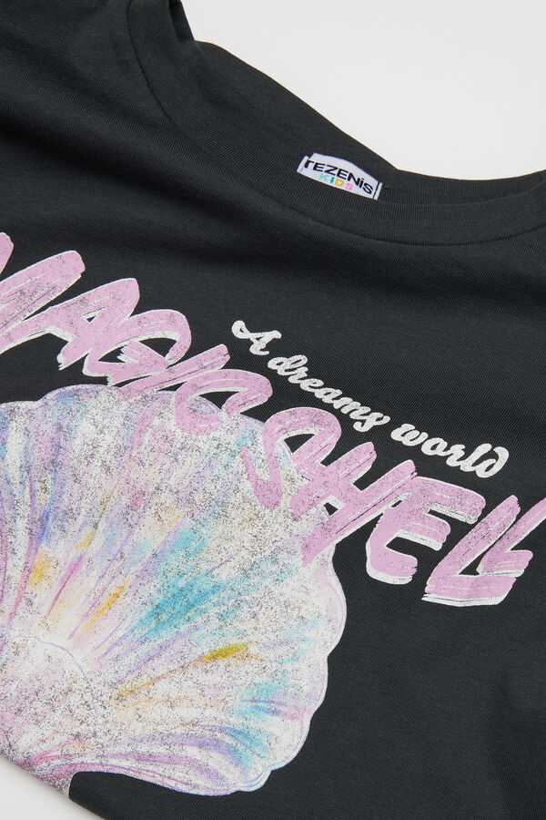 T-Shirt in Cotone Bimba con Stampa  