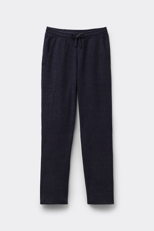 Pantaloni Lunghi Felpa Rovesciata con Tasche  