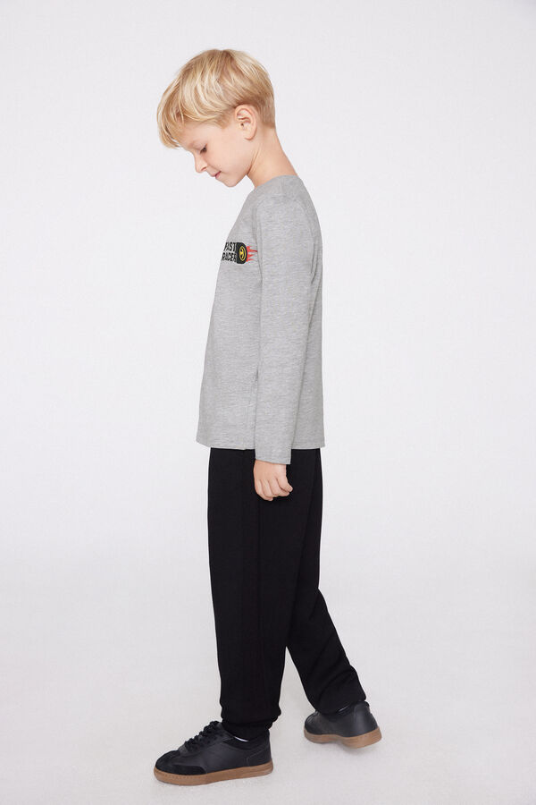 Maglia Manica Lunga Cotone Stampato Bimbi Unisex  