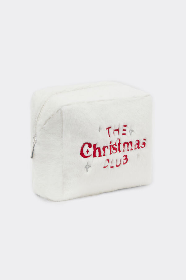 Beauty Case in Pelo con Zip  