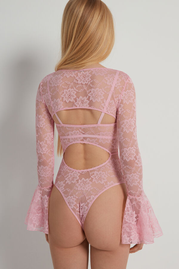 Blooming Lace Long Sleeve High-Cut Balconette Body  
