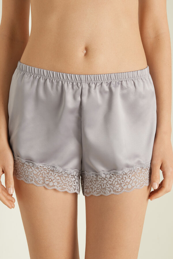 Lace and Satin Shorts  