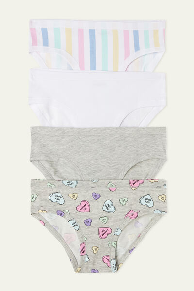 Pack of 4 Printed Cotton Briefs