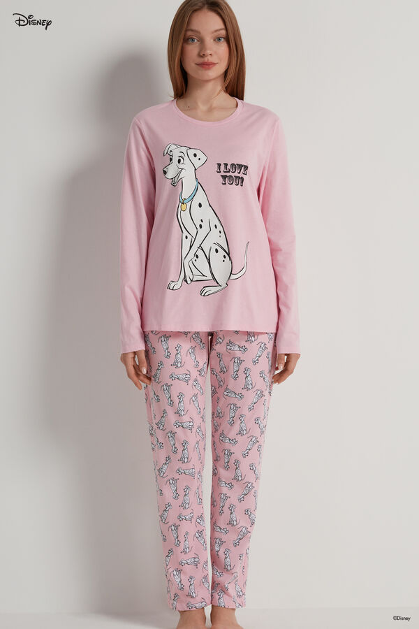 Limpia la habitación Dejar abajo pobreza Full-Length Cotton Pajamas with Disney 101 Dalmatians Print - | Tezenis