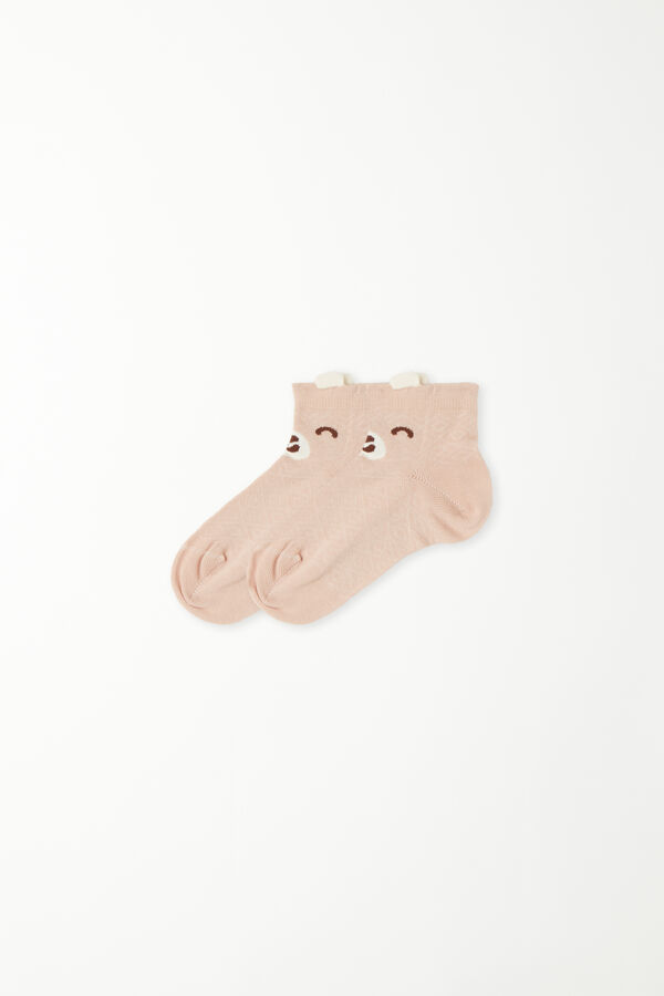 Dievčenské Nízke Vzorované Ponožky z Bavlny  