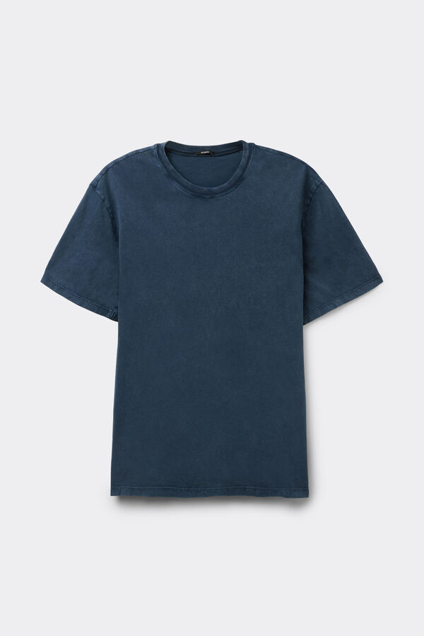 T-Shirt Girocollo 100% Cotone Delav&eacute;  