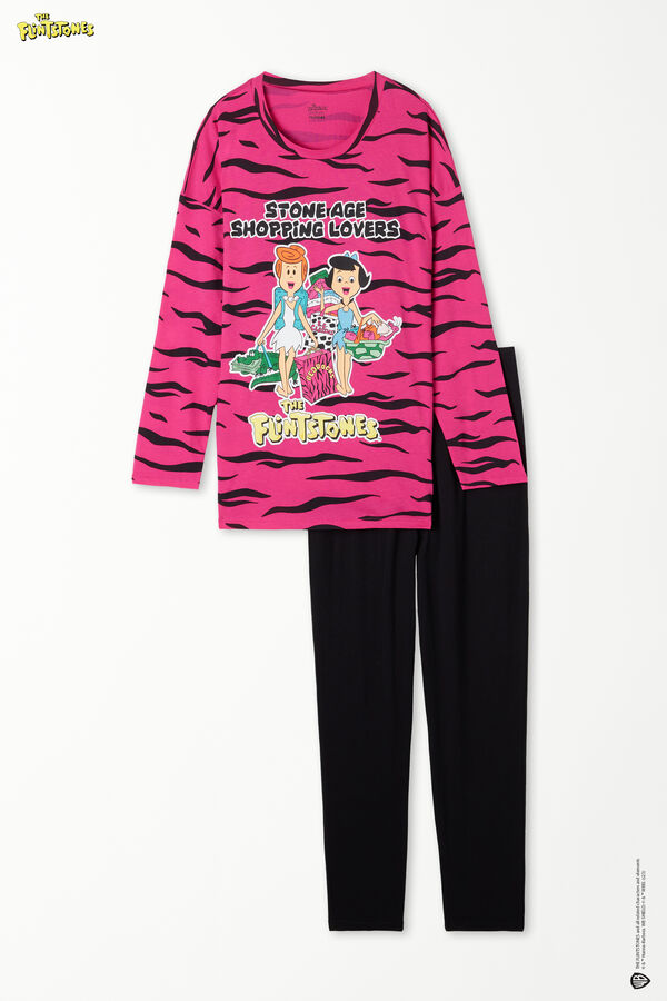 Langer Pyjama mit Flintstones-Print  