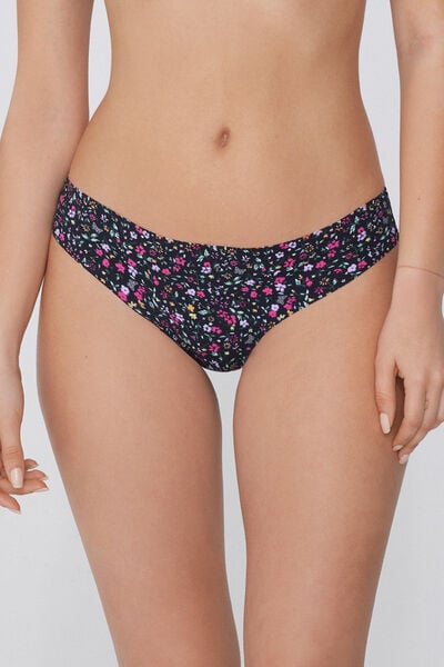 Laser-Cut Printed Microfibre Brazilian Briefs