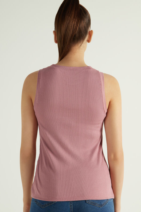 Ribbed Camisole with Wide Shoulder Straps  