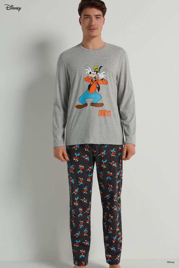 Dlouhé Pánské Bavlněné Pyžamo s Potiskem Disney Mickey Mouse  