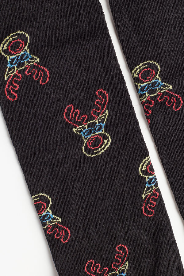 Men’s Long Patterned Cotton Socks - Long Socks - Men | Tezenis