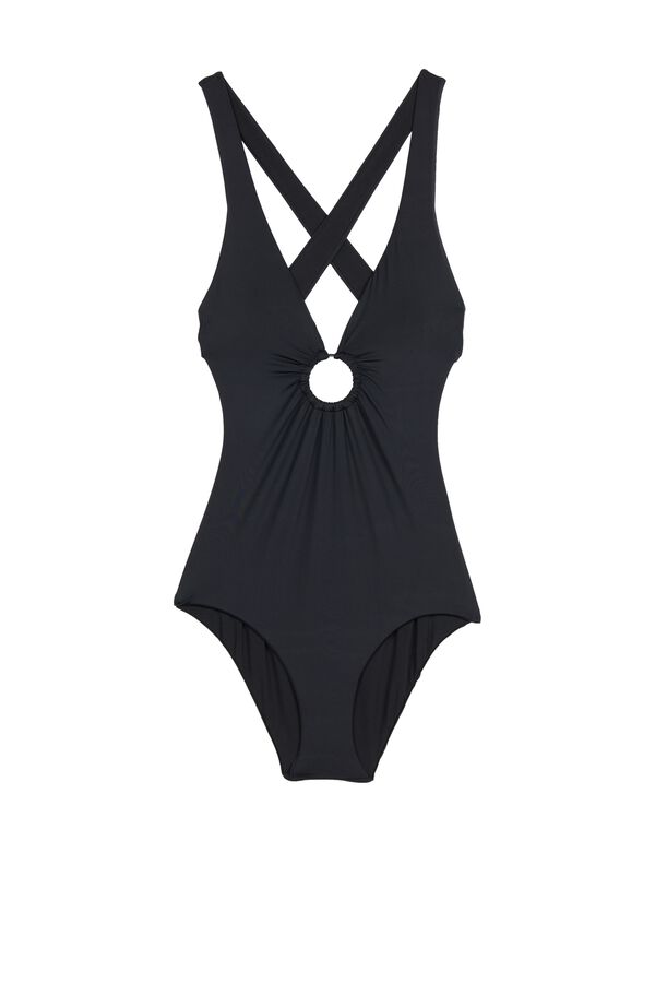 PlainColoured Ring OnePiece Swimsuit Onepiece swimsuits Women