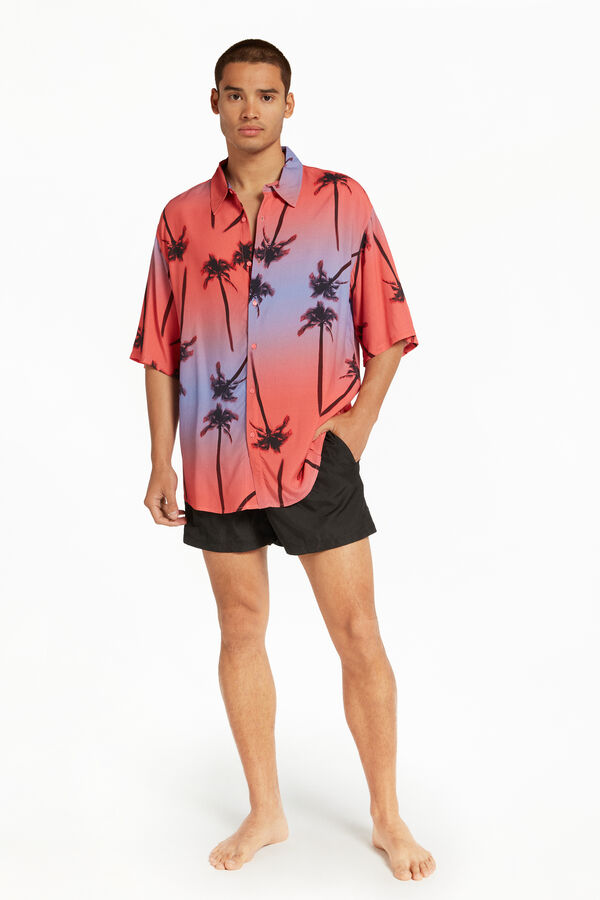 Kurzärmlige Bluse aus Viskosetuch  
