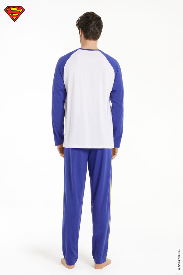 Langer Jungen-Pyjama aus Baumwolle mit Superman-Print  