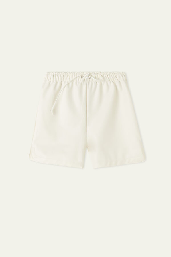 Coated-Effect Thermal Shorts with Drawstring  