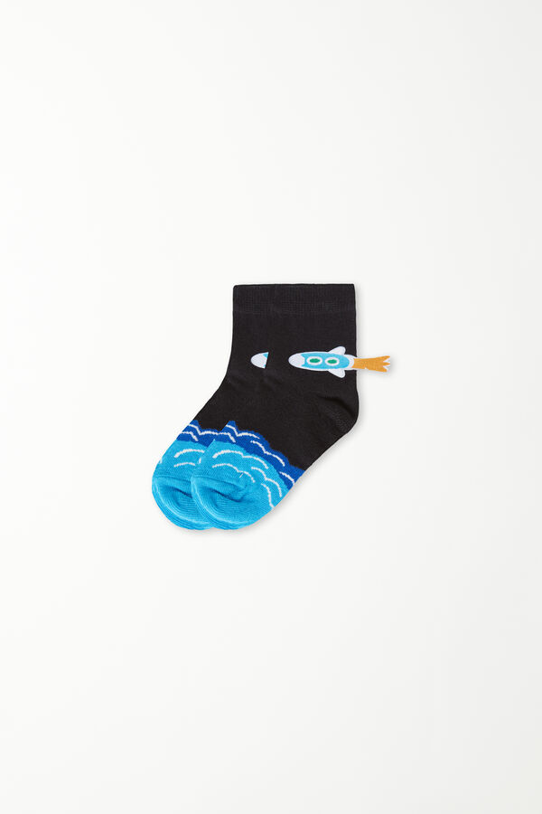 Boys’ Short Socks with Application  