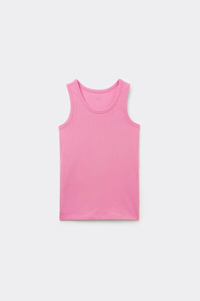 Canotta Spalla Larga Bimbi Unisex in Cotone