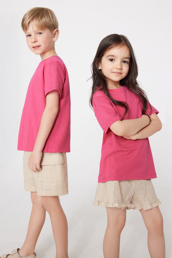 Camiseta manga corta 100% algod&oacute;n para ni&ntilde;o unisex  