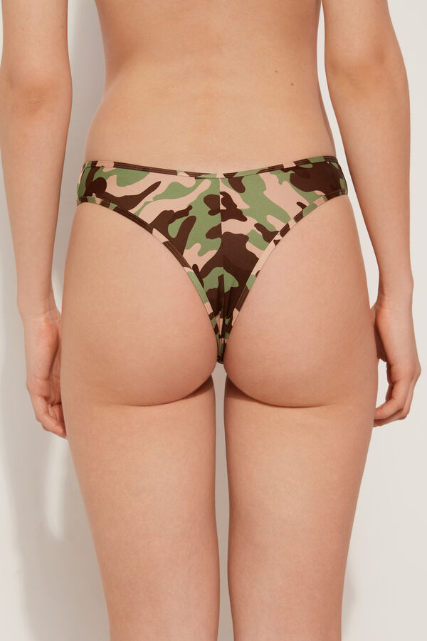 New Camo Family High-Cut Brazilian Bikini Bottoms  