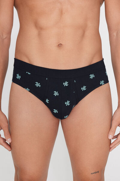 Printed Stretch Cotton Briefs