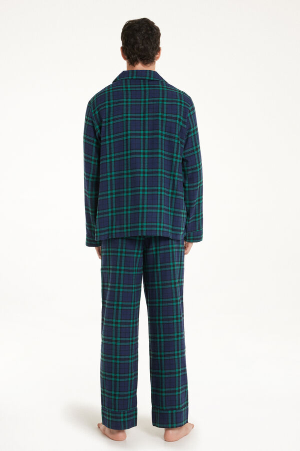 Long Button-Down Flannel Pyjamas  