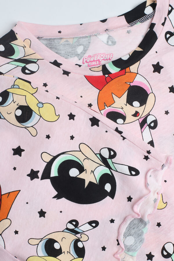 Girls’ Short Rolled Hem Pyjamas with Powerpuff Girls Print  