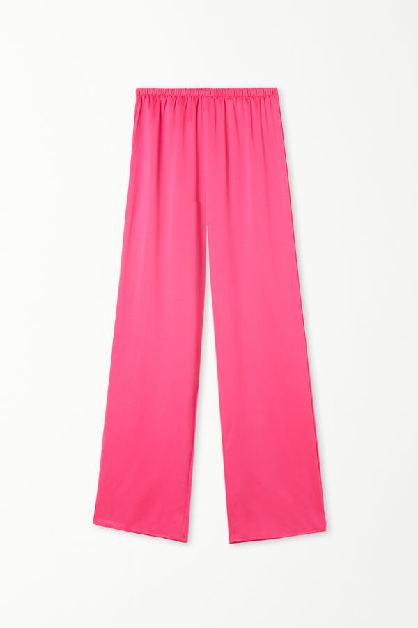 Colorful Tulle Long Satin Trousers  