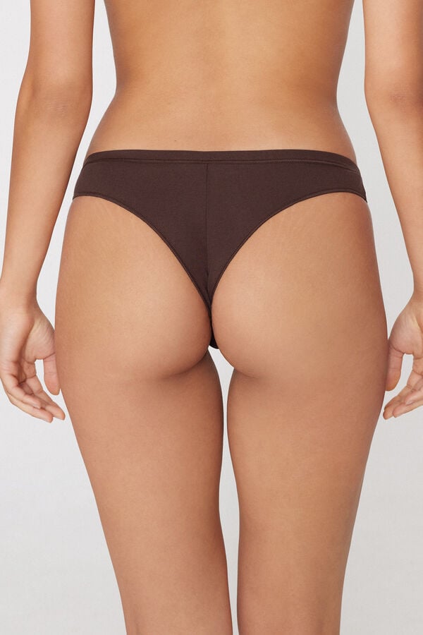 Plain Colour Cotton Brazilian Briefs  