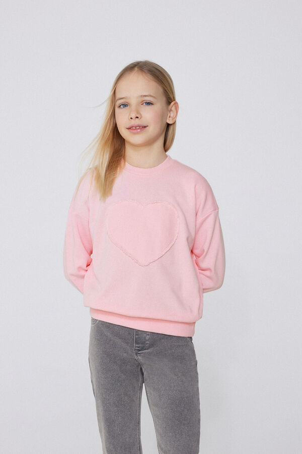 Felpa Girocollo con Patch Bimba  