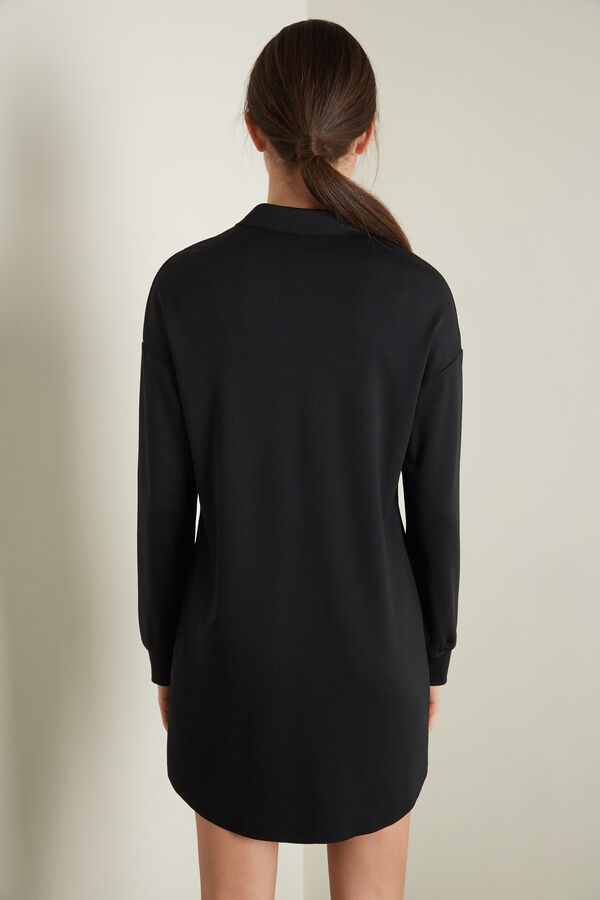Long-Sleeve Milano Stitch Shirt Dress  