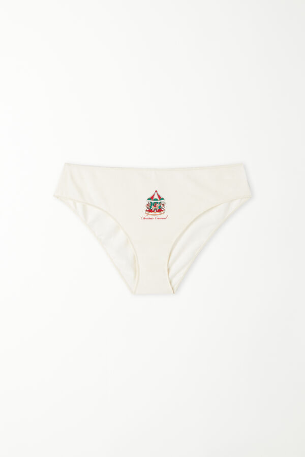 Cotton Christmas-Print Panties  
