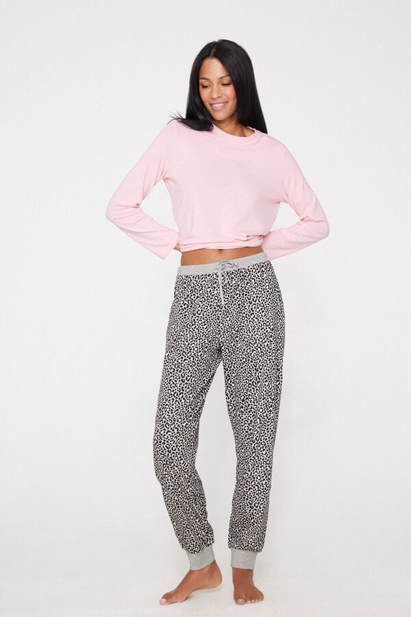 Cal&ccedil;as Jogger em Algod&atilde;o Grosso Estampado  
