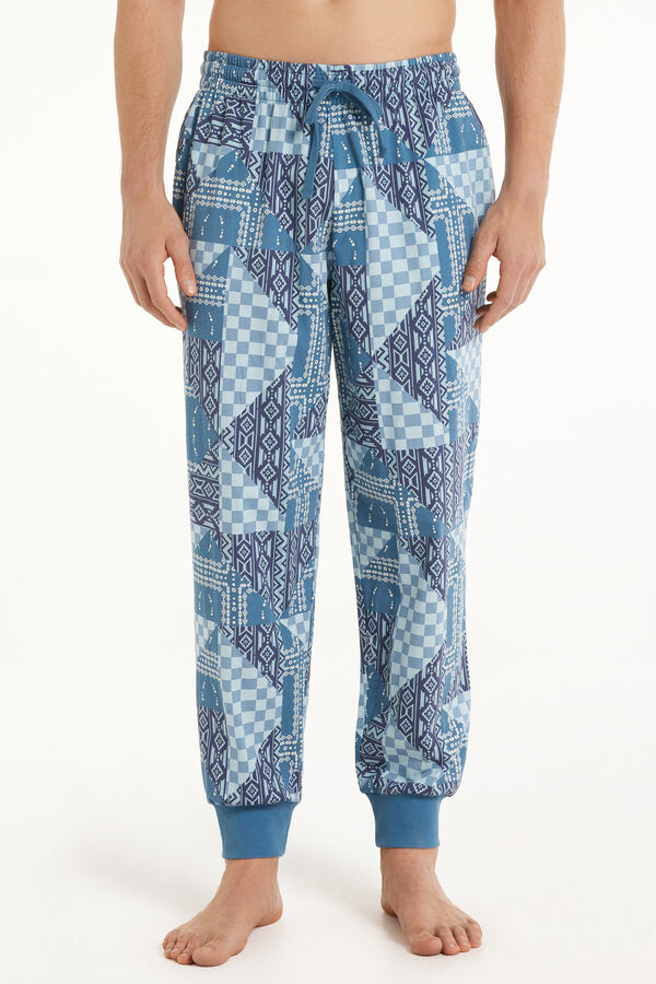 Pantaloni Lungi din Bumbac cu Manșete  